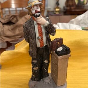 Gray and Orange Decor Accent Figurine